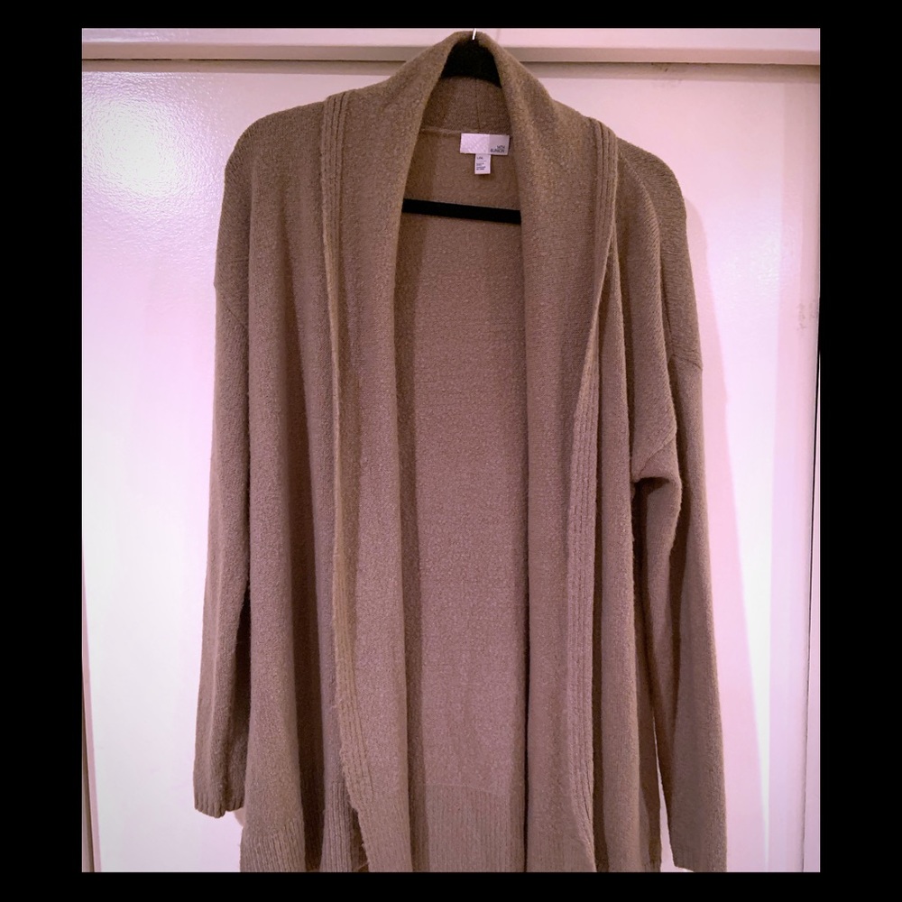14th & Union Tan Cardigan Sweater Open-Front - Size L/XL